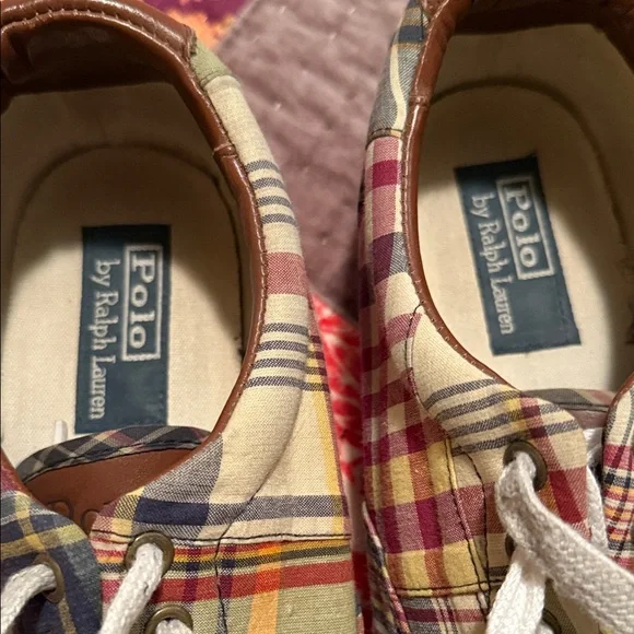 Polo by Ralph Lauren Multicolor Plaid Sneakers - Picture 2 of 5